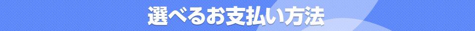 選べるお支払方法